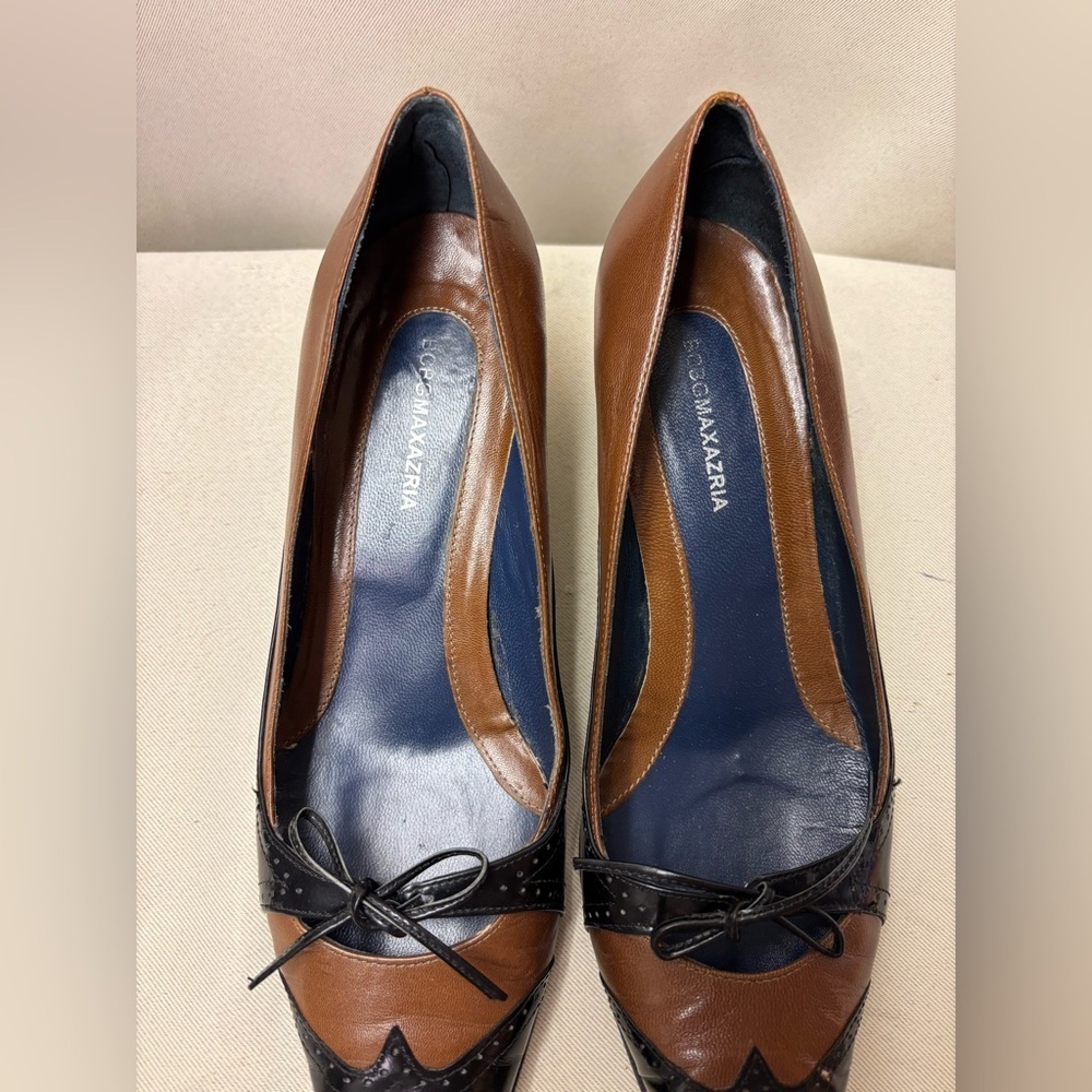 BCBGMaxazria Vintage y2k kitten heels size 10/41 Color Black/Cognac - Picture 5 of 10